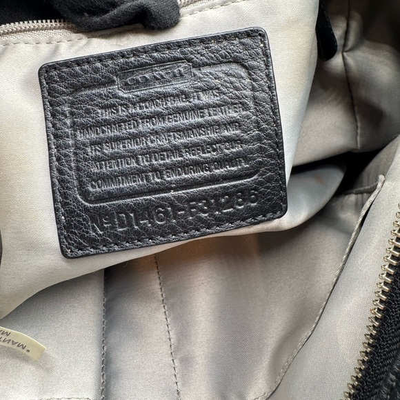 Coach Black Park Leather Carrie Tote | Good Used Condition - Picture 7 of 17